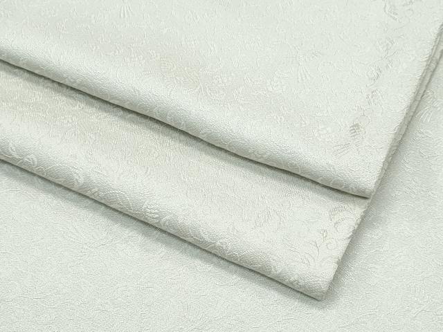 平和屋着物●極上 色無地 砂色 鳳凰花唐草文地紋 逸品 CZAA3221s5