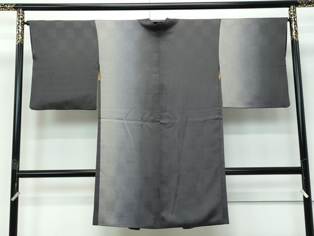 平和屋着物#極上 長羽織 市松地紋 暈し染め 逸品 CZAA3224s5