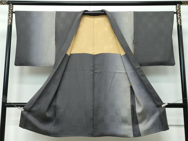 平和屋着物#極上 長羽織 市松地紋 暈し染め 逸品 CZAA3224s5