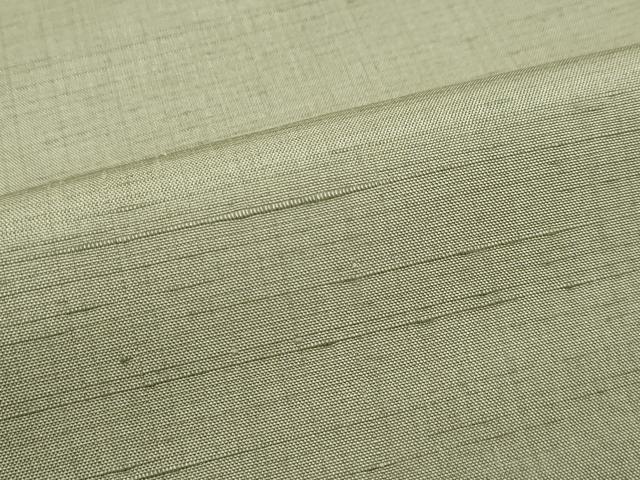 平和屋着物●極上 男性 紬 アンサンブル 色無地 黄海松茶色 逸品 未使用 CZAA3227s5