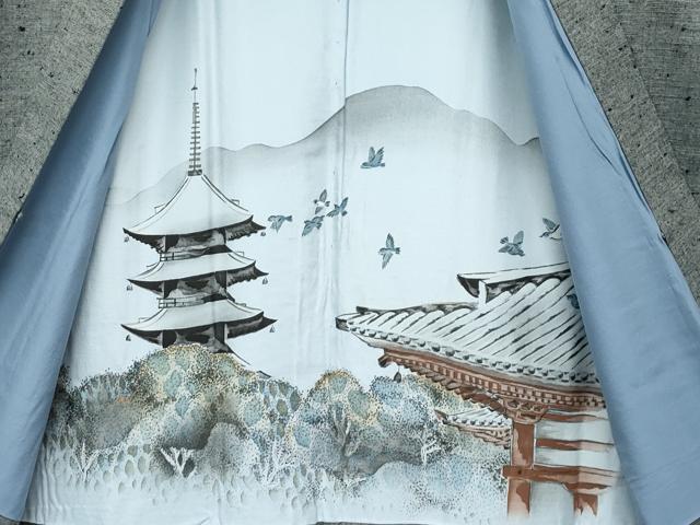 平和屋着物■極上 男性 髭紬 アンサンブル キングサイズ 色無地 藍媚茶色 逸品 CZAA3238s5