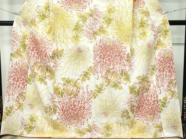 平和屋着物●極上 小紋 乱菊 金彩 鬼しぼ縮緬 逸品 CZAA3367s5
