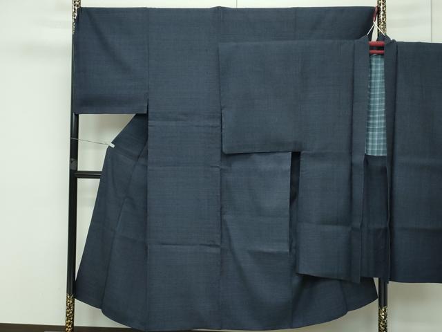 平和屋本店■極上 男性 本場結城紬 重要無形文化財 アンサンブル 100亀甲 総詰め 逸品 CZAA3370s5