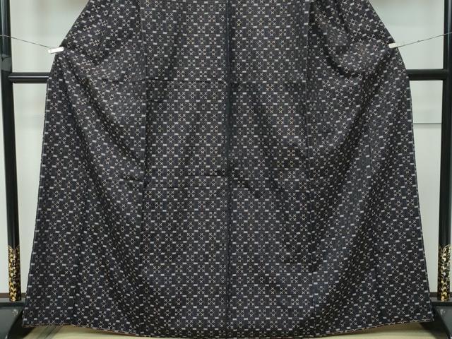 平和屋本店■極上 本場琉球 読谷山花織 紬地 蝋色地 逸品 未使用 CZAA3389s5