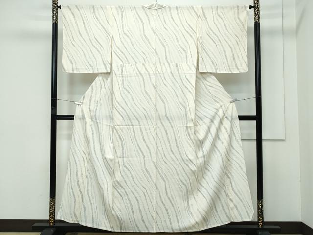 平和屋着物■極上 夏物 小紋 絽 斜線草花文 逸品 未使用 CZAA3421s5