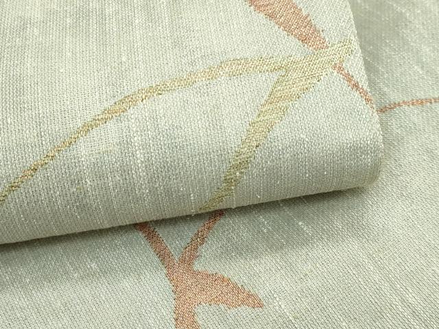 平和屋着物●極上 スリーシーズン 春夏秋 六通柄袋帯 紬地 動物文 金糸 逸品 CZAA3467s5
