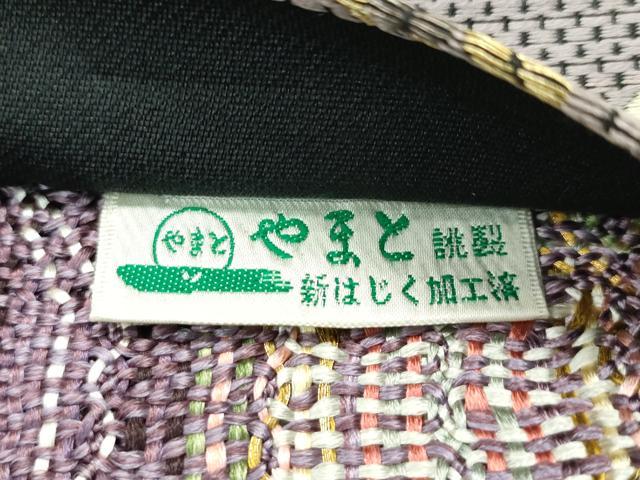 平和屋着物■極上 両面 半幅帯 唐織 兎 雪輪草花文 リボン織 金糸 やまと誂製 逸品 未使用 CZAA3484s5
