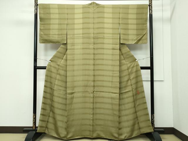 平和屋本店■極上 龍村晋謹製 お召 獅噛文長斑錦 ますいわ屋扱い 逸品 未使用 CZAA3507s5