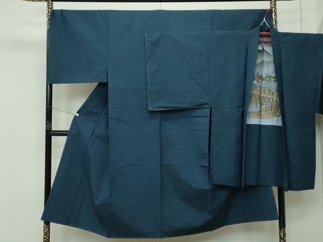 平和屋着物●極上 男性 紬 アンサンブル 百入茶色 逸品 未使用 CZAA3522s5
