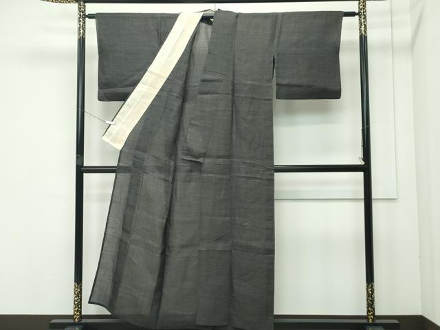 平和屋本店■極上 夏物 石川県指定無形文化財 能登上布 本麻手織上布 80亀甲 総詰め 麻 逸品 CZAA3538s5