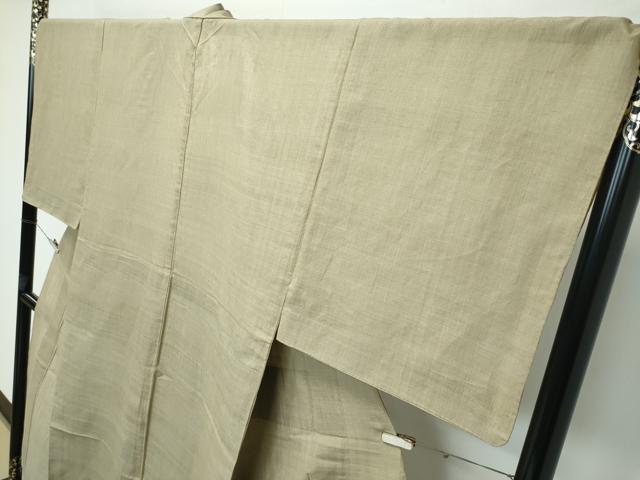 平和屋本店*極上 夏物 男性 紗紬 色無地 油色 逸品 CZAA3540s5