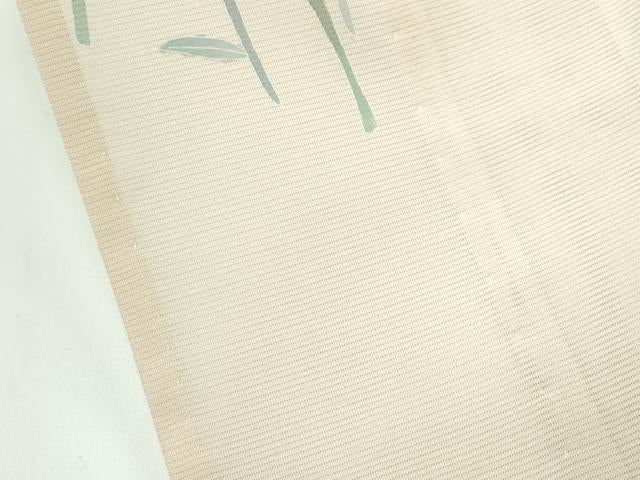 平和屋着物■極上 夏物 訪問着 絽 草花文 浅黄色地 逸品 未使用 CZAA3570s5