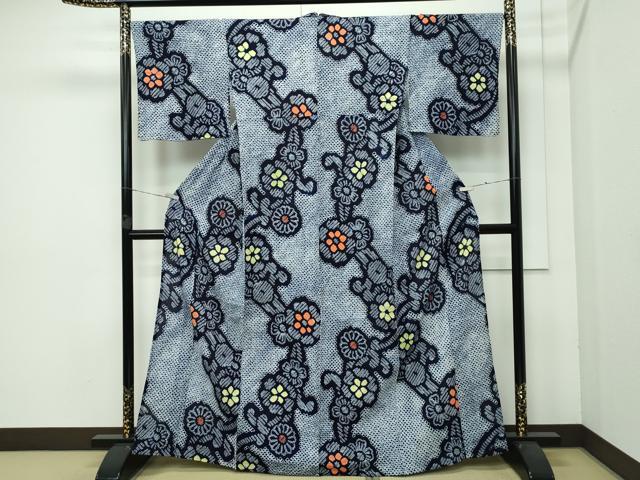 平和屋着物■極上 夏物 浴衣 有松鳴海絞り 花繋ぎ 綿 逸品 CZAA3617s5