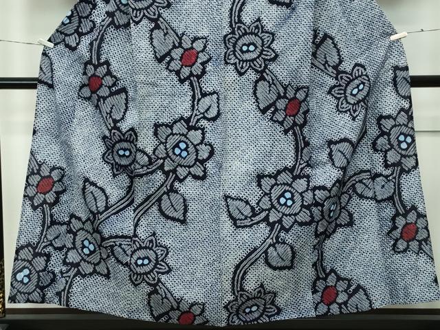 平和屋着物∴極上 夏物 浴衣 有松鳴海絞り 草花文 綿 逸品 CZAA3618s5