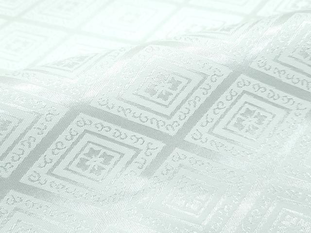 平和屋着物■極上 男性 色無地 紋付き羽織セット キングサイズ 白地 花菱地紋 舞台衣装 洗える着物 逸品 CZAA3651s5
