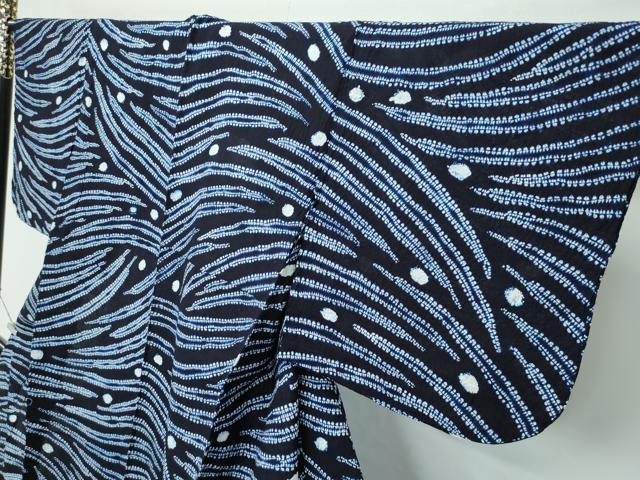 平和屋着物∴極上 夏物 浴衣 有松鳴海絞り 露芝文 綿 逸品 CZAA3717s5