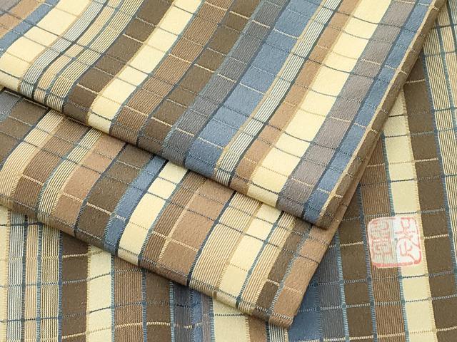 平和屋本店■極上 伝統工芸士 曽根武勇 お召 吉野間道 逸品 CZAA3725s5