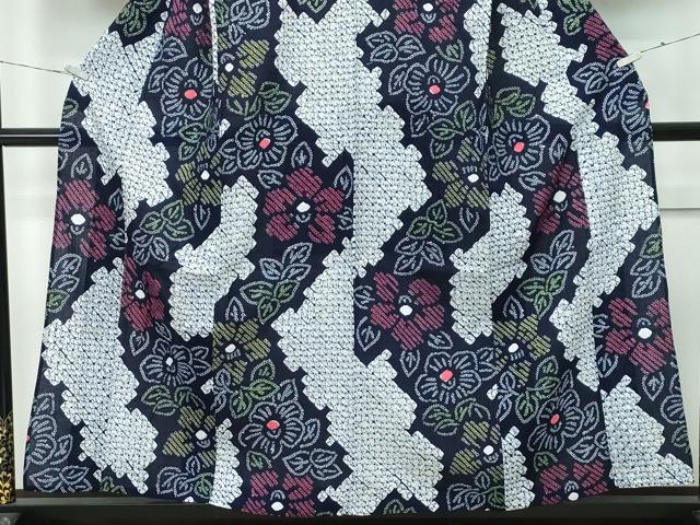 平和屋着物■極上 夏物 浴衣 有松鳴海絞り 草花文 綿 逸品 CZAA3738s5