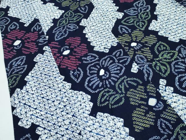 平和屋着物■極上 夏物 浴衣 有松鳴海絞り 草花文 綿 逸品 CZAA3738s5