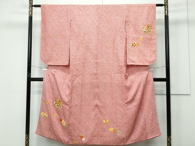 平和屋着物■極上 七五三 女の子 7歳 祝着 総絞り 総刺繍 駒刺繍 花毬文 逸品 CZAA3763s5
