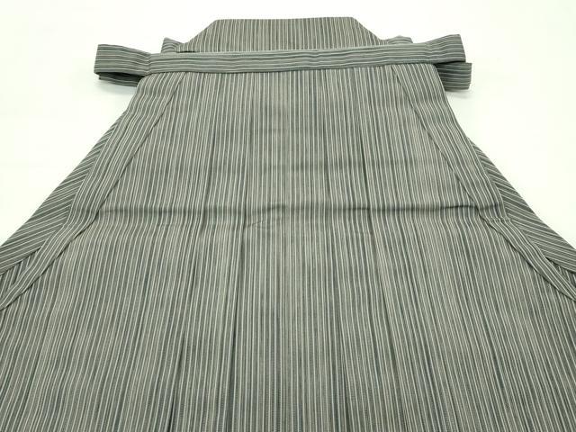 平和屋本店■極上 男性 人間国宝 甲田綏郎 精好仙台平 馬乗り袴 縞 逸品 CZAA3803s5