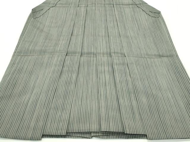平和屋本店■極上 男性 人間国宝 甲田綏郎 精好仙台平 馬乗り袴 縞 逸品 CZAA3803s5