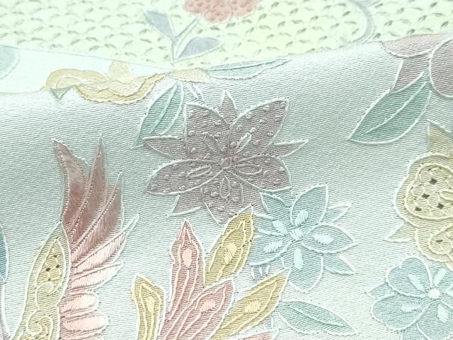 平和屋本店■極上 訪問着 総刺繍 中国三大刺繍 スワトウ相良刺繍 動物更紗花文 暈し染め 逸品 CZAA3832s5