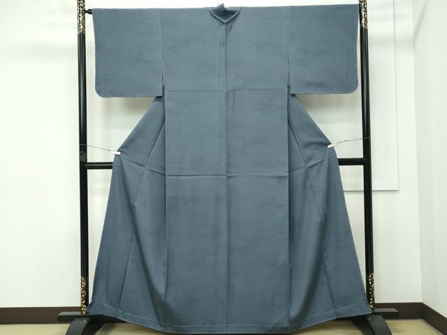 平和屋着物●極上 重要無形文化財 人間国宝 中村勇二郎 江戸小紋 寄せ小紋柄 鉄御納戸色地 逸品 未使用 CZAA3837s5