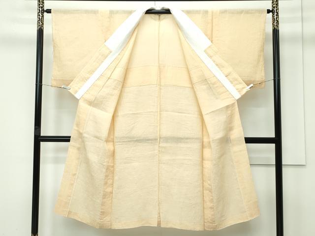 平和屋着物*夏物 長襦袢 小千谷ちぢみ 色無地 香色 麻 逸品 CZAA3839s5