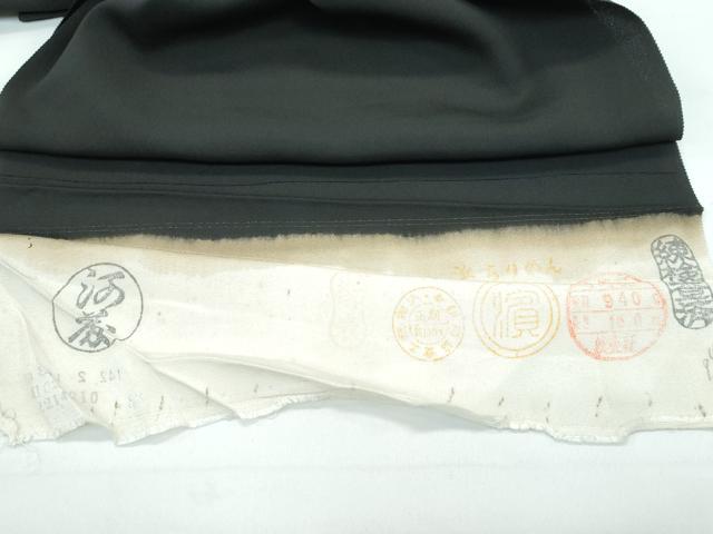 平和屋本店■極上 創業460年・千總 黒留袖 仮絵羽 駒刺繍 色紙重ね花鳥文 金彩 逸品 未使用 CZAA3840s5