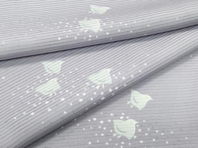 平和屋着物■極上 夏物 小紋 絽 千鳥 茶鼠色地 逸品 未使用 CZAA3859s5
