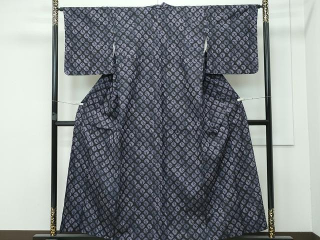 平和屋着物▽極上 紬 単衣 絞り 逸品 CZAA3861s5