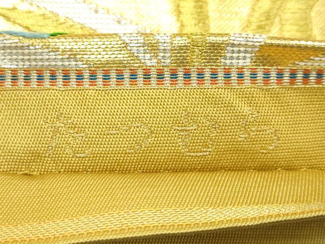 平和屋本店■極上 龍村美術織物 たつむら 六通柄 本袋帯 唐織 宗達緑映錦 金銀糸 短冊付き 逸品 CZAA3889s5