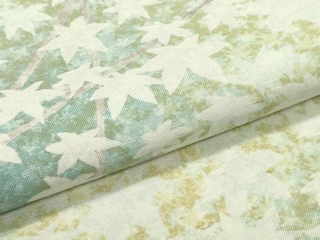 平和屋本店■極上 石川県指定無形文化財 牛首紬 白山工房 手織り 訪問着 楓 逸品 CZAA3960s5