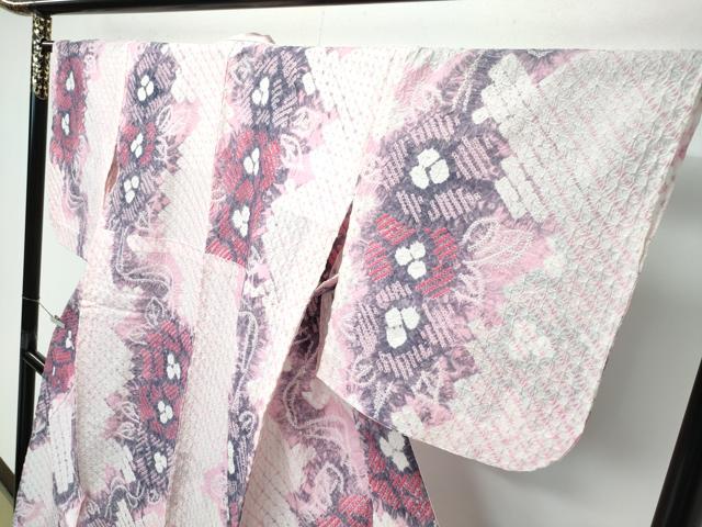 平和屋着物∴極上 夏物 浴衣 有松鳴海絞り 花繋ぎ 綿 逸品 CZAA4004s5