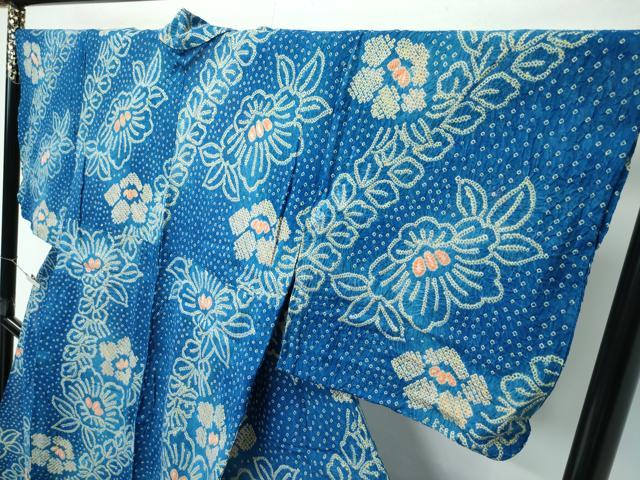 平和屋着物∴極上 夏物 浴衣 有松鳴海絞り 草花文 綿 逸品 CZAA4008s5