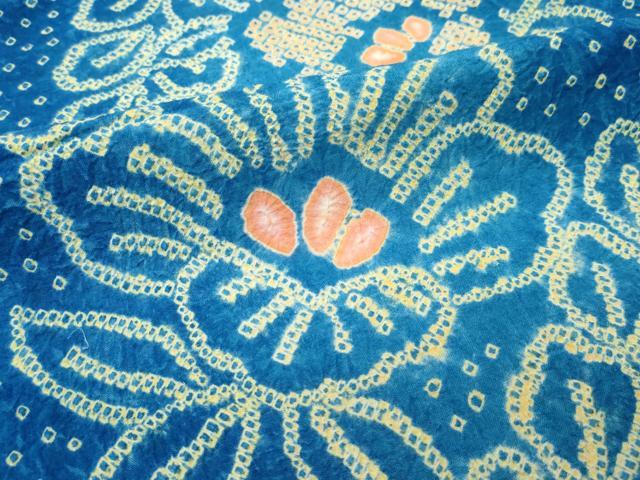 平和屋着物∴極上 夏物 浴衣 有松鳴海絞り 草花文 綿 逸品 CZAA4008s5