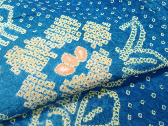 平和屋着物∴極上 夏物 浴衣 有松鳴海絞り 草花文 綿 逸品 CZAA4008s5