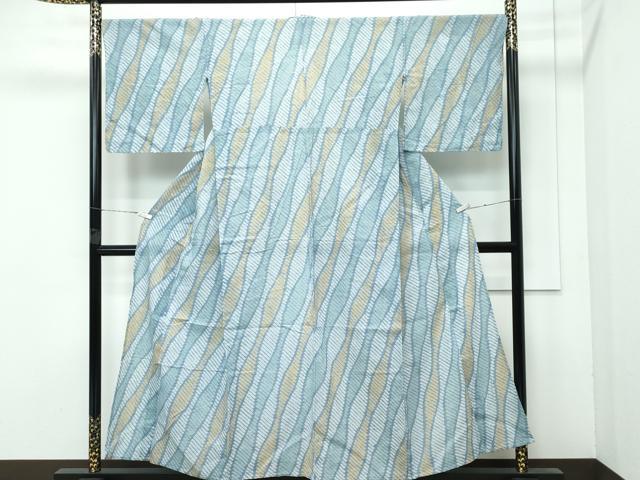 平和屋着物∴極上 夏物 浴衣 有松鳴海絞り 立涌斜線文 綿 逸品 CZAA4010s5