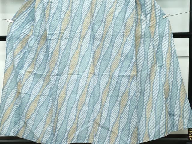 平和屋着物∴極上 夏物 浴衣 有松鳴海絞り 立涌斜線文 綿 逸品 CZAA4010s5