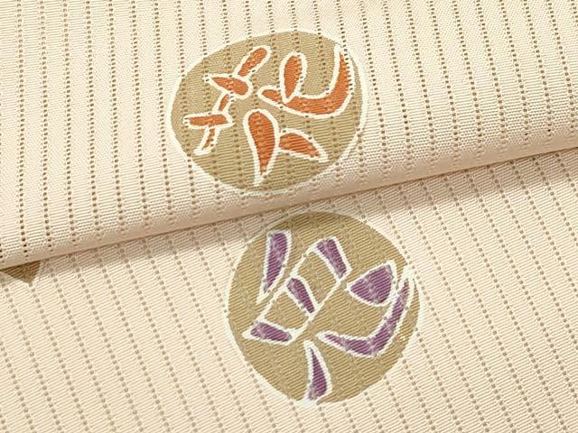 平和屋本店*極上 夏物 人形作家・ホリヒロシ 小紋 絽 花兎 薄香色地 逸品 未使用 CZAA4016s5