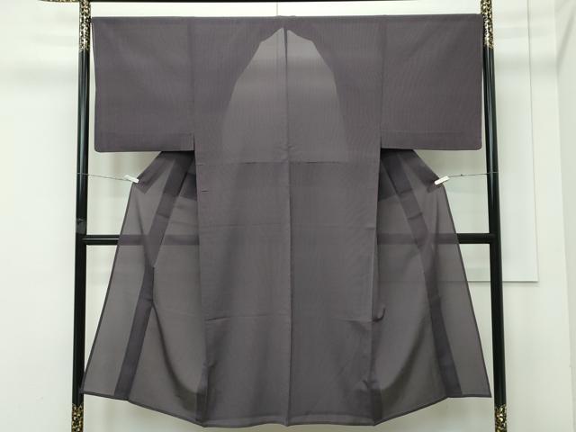 平和屋着物*極上 男性 夏物 お召 縞 黒橡色地 逸品 CZAA5781s6