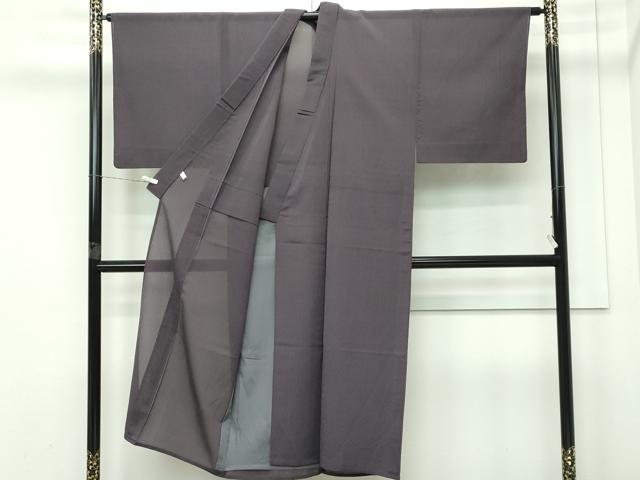 平和屋着物*極上 男性 夏物 お召 縞 黒橡色地 逸品 CZAA5781s6