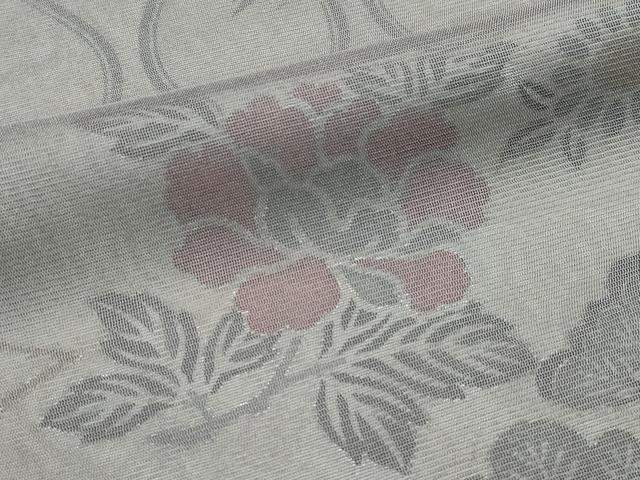平和屋着物▽極上 訪問着 無双 絽袷 絽×絽 草花文 暈し染め 銀彩 逸品 CZAA4043s5