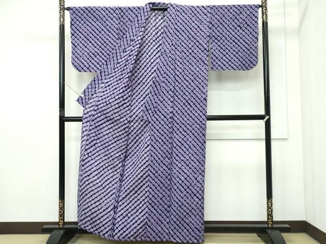 平和屋着物■極上 夏物 浴衣 有松鳴海絞り 鹿の子斜線文 綿 逸品 未使用 CZAA4052s5