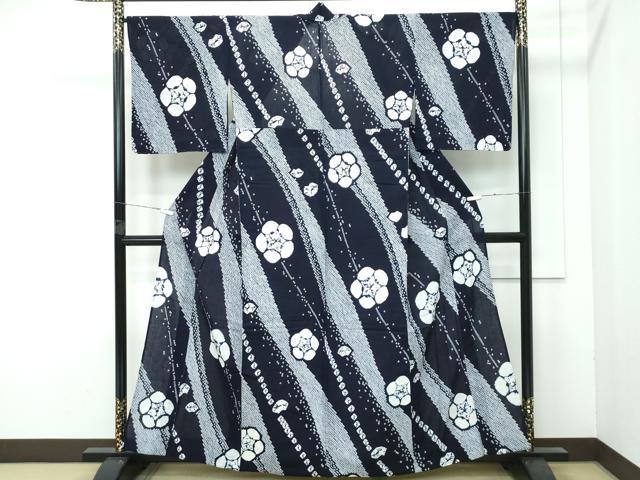 平和屋着物∴極上 夏物 浴衣 有松鳴海絞り 梅 綿 逸品 未使用 CZAA4054s5