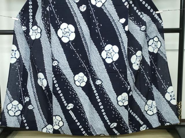 平和屋着物∴極上 夏物 浴衣 有松鳴海絞り 梅 綿 逸品 未使用 CZAA4054s5