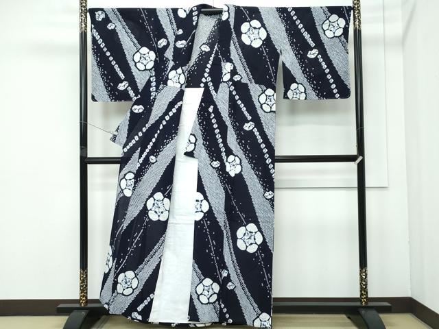 平和屋着物∴極上 夏物 浴衣 有松鳴海絞り 梅 綿 逸品 未使用 CZAA4054s5