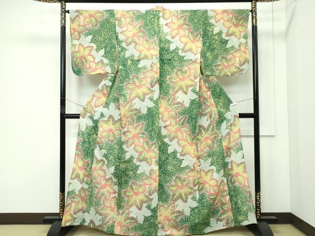 平和屋着物■極上 夏物 浴衣 有松鳴海絞り 舞花文 綿 逸品 CZAA4055s5