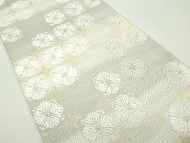 平和屋着物■極上 夏物 六通柄袋帯 唐織 格子花文 金糸 逸品 CZAA4123s5